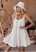 Muślinowa Dress na ramiączkach Aloha Beaches in white