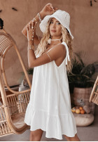 Muślinowa Dress na ramiączkach Aloha Beaches in white