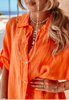 Lniana Shirt Sun Symphony in orange