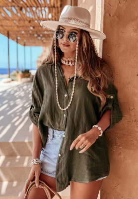 Leinenhemd Summery Essentials Khaki