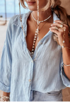 Lniana Shirt Sun Symphony in baby blue