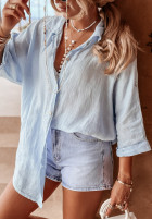 Lniana Hemd Sun Symphony Himmelblau