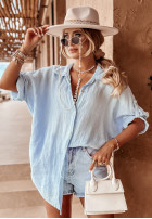 Lniana Hemd Sun Symphony Himmelblau