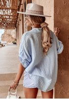 Lniana Shirt Sun Symphony in baby blue