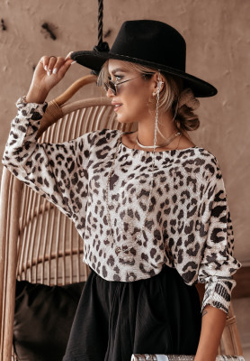 Leichter Pulli Wild Thing mit Leopardenmuster