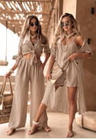 Lniany Top Summery Essentials in beige