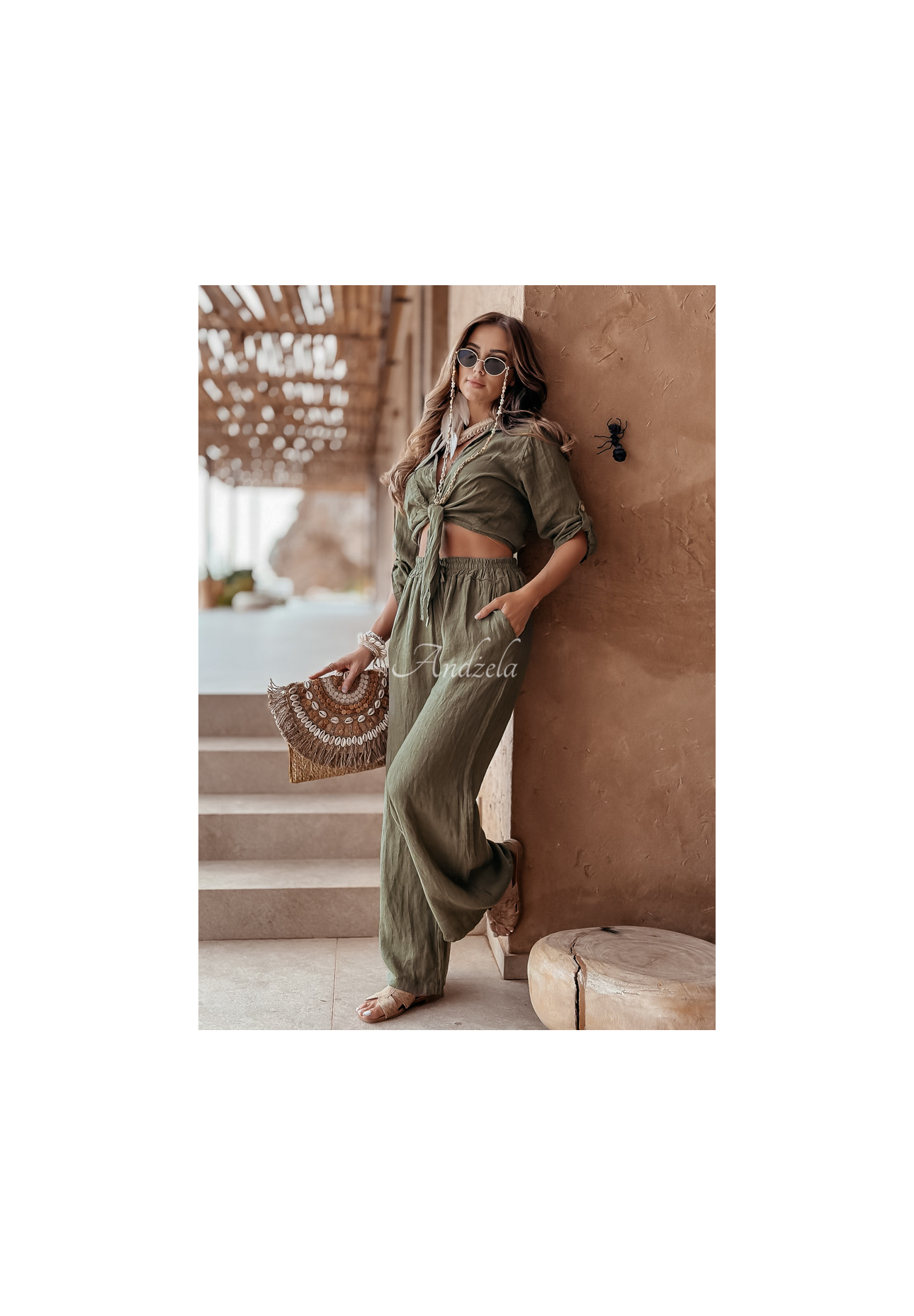 Leinen Hosen Summery Essentials Khaki