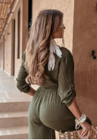 woven Trousers Summery Essentials in in in in in khaki green green green green green