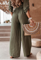 woven Trousers Summery Essentials in in in in in khaki green green green green green