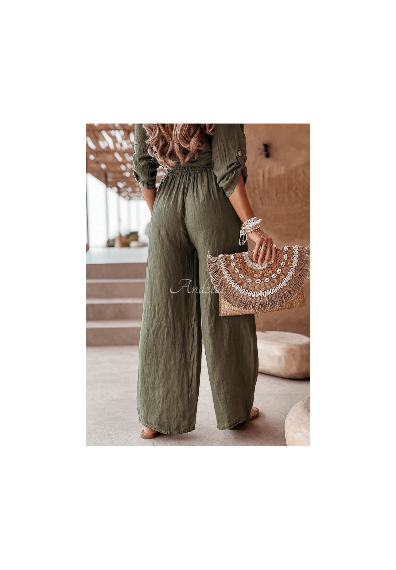 Leinen Hosen Summery Essentials Khaki