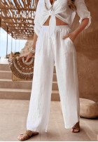 woven Trousers Summery Essentials in in in in in ecru