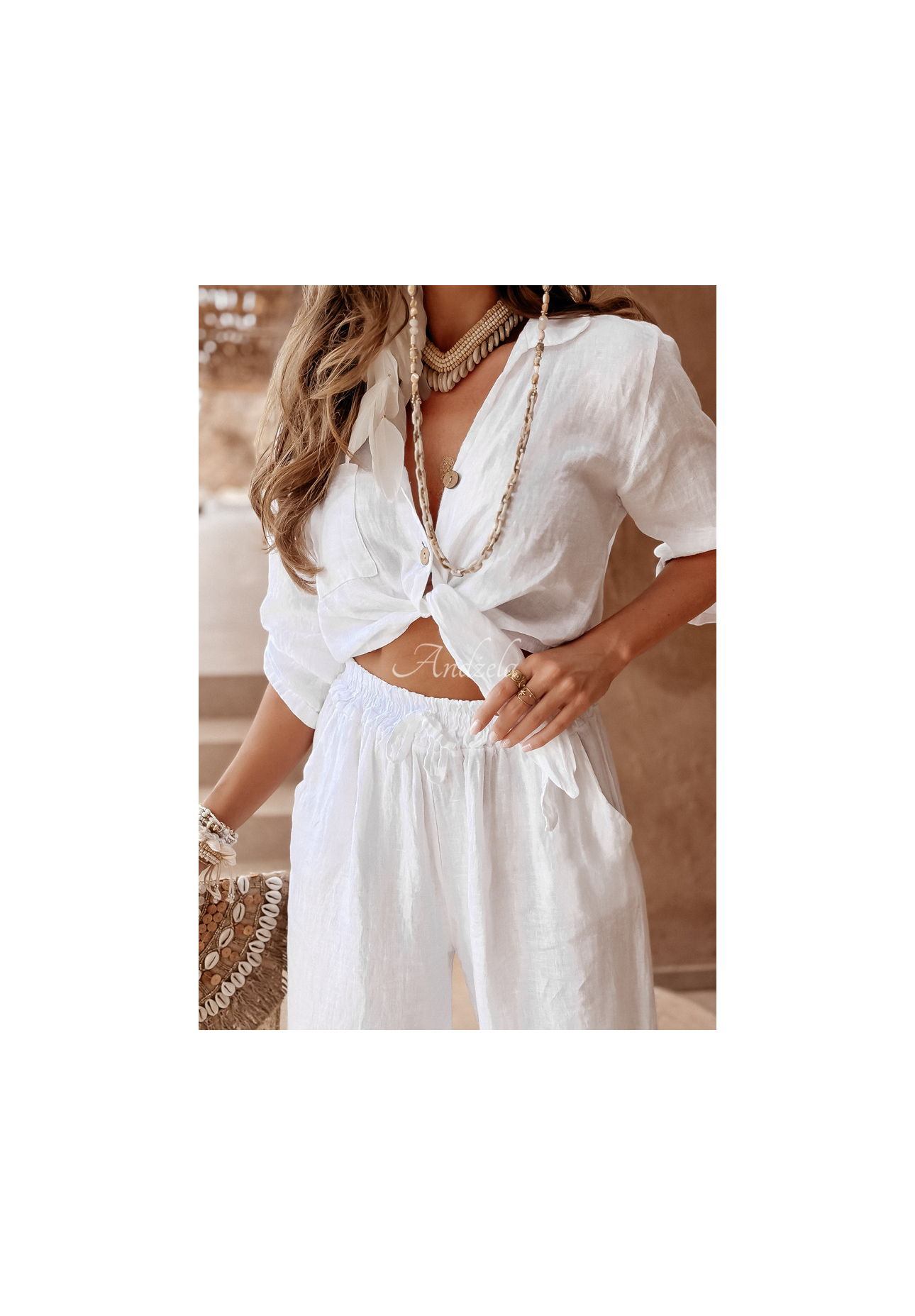 Leinen Hosen Summery Essentials Ecru