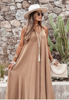 Kleid maxi Beach Style Camel
