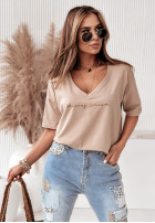 Bluse oversize Chasing Dreams Beige