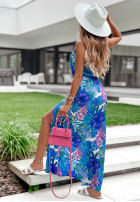 Kwiecista Kleid z rozcięciami Exotic Summer Blau