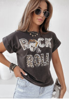 T-Shirt z nadrukiem Rock And Roll Grau