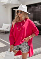 Bluse oversize My Base nenonowy Rosa