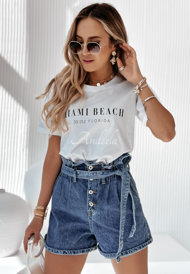 Jeansshorts mit Gürtel California Girls Blau