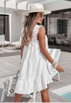 Muślinowa Dress z falbankami Beyond The Sea in white