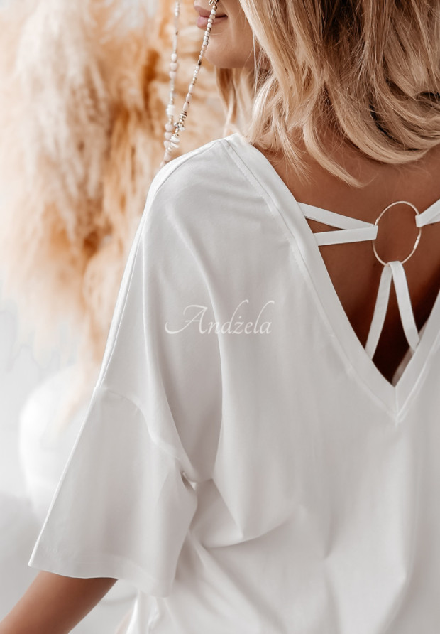 Bluse mit dekorativem Halsausschnitt So Fine Weiß