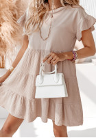 Muślinowa Dress Tiki Party in beige