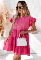 Muślinowa Dress Tiki Party in pink