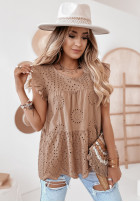 Ażurowa Kleid boho Serenity Camel