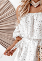 Ażurowa Kleid Kleid im spanischen Stil boho Harmonious Ecru