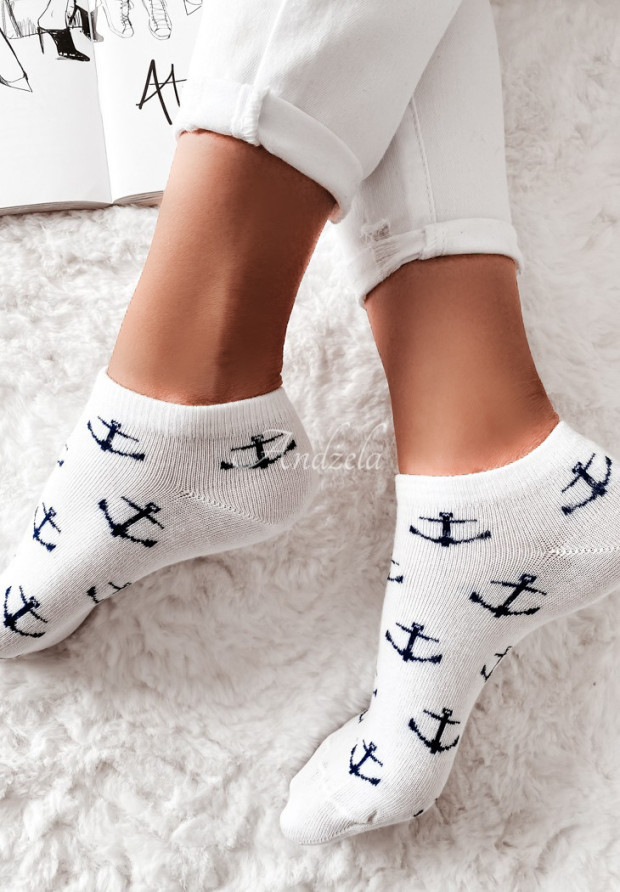 Krótkie Sockenwe wzory Sailor Weiß
