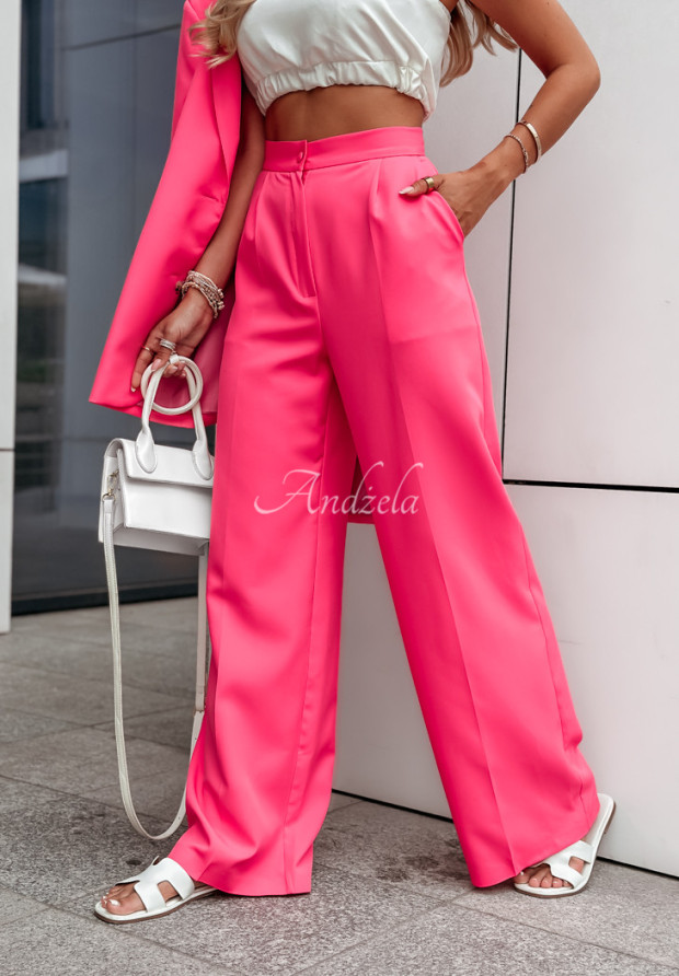 Elegante Hose wide leg Think About Me Neon Rosa