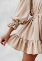 Kleid Kleid im spanischen Stil mini Claire Beige