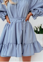 Kleid Kleid im spanischen Stil mini Claire Himmelblau