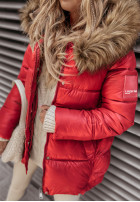 Pikowana Jacke z kapturem Lucky Rot