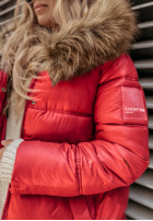 Pikowana Jacke z kapturem Lucky Rot