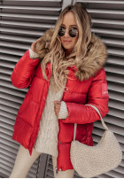 Pikowana Jacke z kapturem Lucky Rot