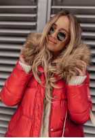 Pikowana Jacke z kapturem Lucky Rot