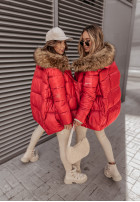 Pikowana Jacke z kapturem Lucky Rot