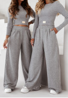 Set Blouse i Trousers wide leg Don’t Stop in grey