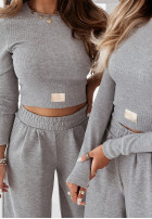 Set Blouse i Trousers wide leg Don’t Stop in grey