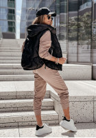 Pikowana Waistcoat z kapturem On Rainy Days in black