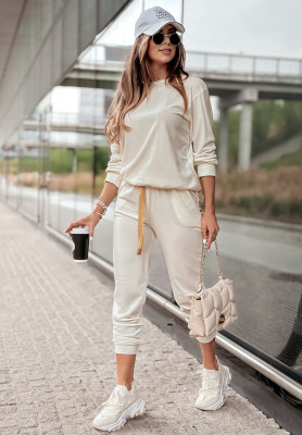 Velour set Now You Know ecru