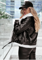 Jacke Aus Lederimitat z futrem Spice, Spice Baby Schwarz