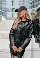 Bikerjacke Aus Lederimitat Audrey Schwarz