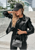 Bikerjacke Aus Lederimitat Audrey Schwarz