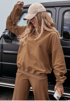 Oversizowa Sweatshirt z marszczeniami Be Still Camel