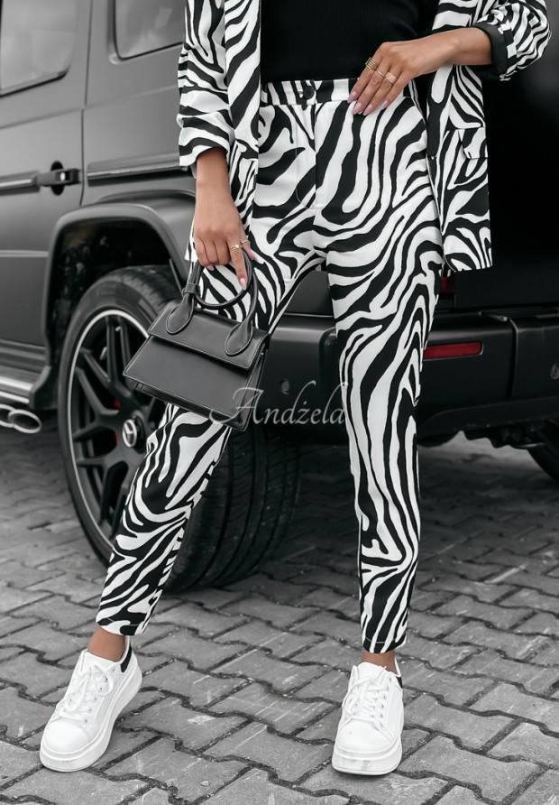 Elegante Hose Premium mit Zebramuster