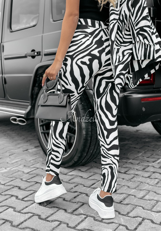 Elegante Hose Premium mit Zebramuster