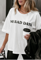 T-Shirt z nadrukiem Zero Bad Days Weiß