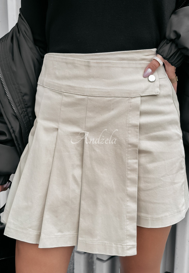 Faltenrock-Shorts Good Girl Beige