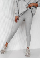 Set 3in1 Leggings, Top i Sweatshirt Super Fit Grau Melange